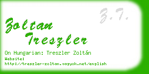 zoltan treszler business card